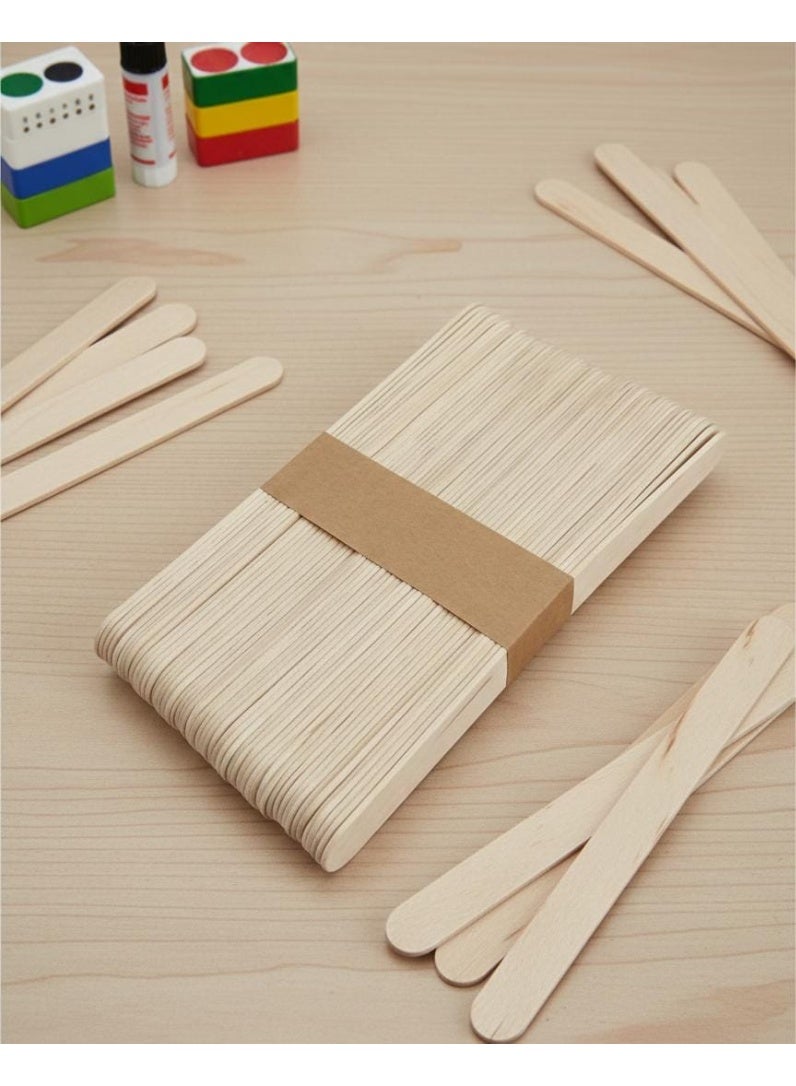 Spaceshoop Premium Natural Wooden Craft Sticks 50 PCS Smooth Finished Popsicle Sticks for DIY Arts and Crafts School Projects and Home Decor Multi Purpose Birch Wood - Image 3